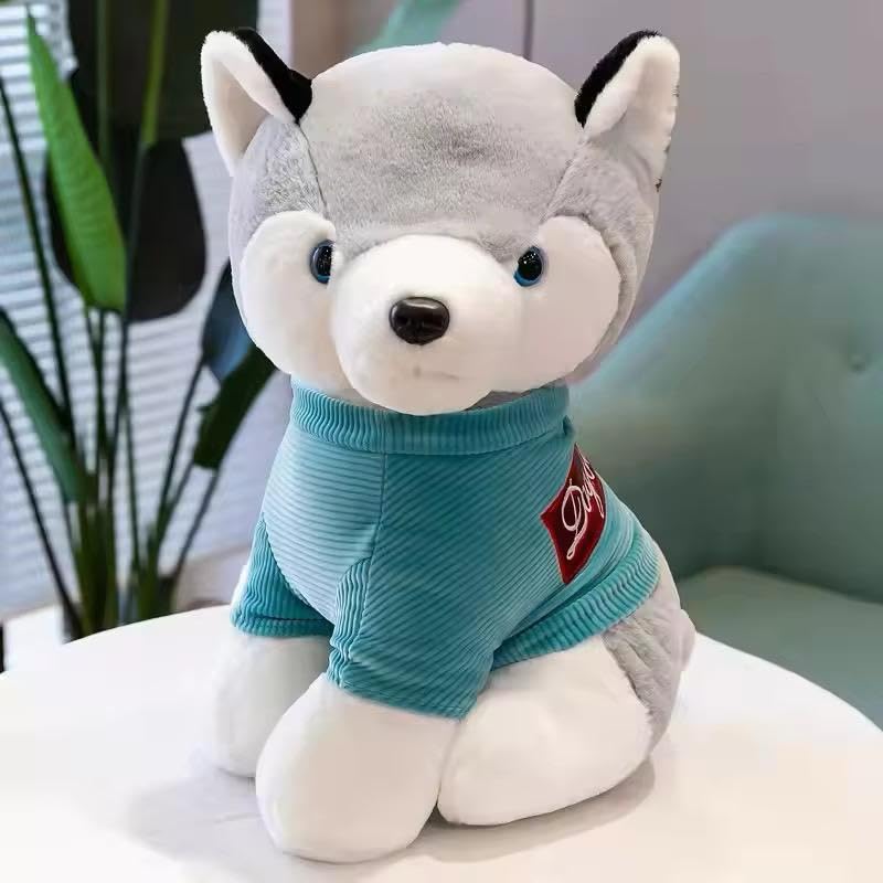 Image of SCOOBA Adorable Husky Dog Soft Toy with Bag 25cm Small (Small Husky Dog)