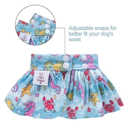 Image of CuteBone Dog Bikini Dress, Stylish Swimsuit Costume for Small Dogs, Comfortable & Adjustable Puppy Bathing Suit, Soft Outfit Pet Apparel for Beach, Pool and Summer Fun DB35XS