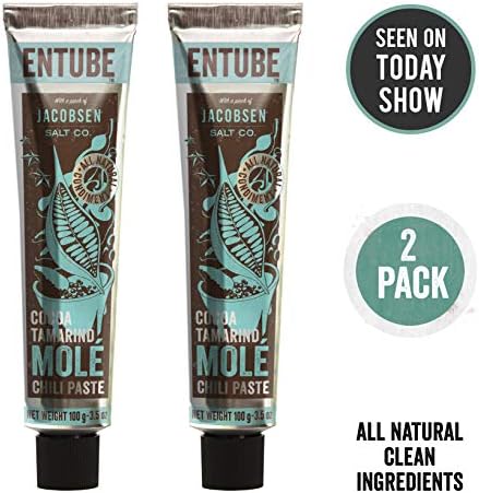 Entube Molé Negro Tamarind Paste, Non-GMO, All Natural, Preservative-Free, MSG-Free, Gluten-Free, Best Vegan Sauce for Cooking Seasoning for Beef, Chicken, Pork, Fish, Mexican Food, 2 PACK MSRP $23.90