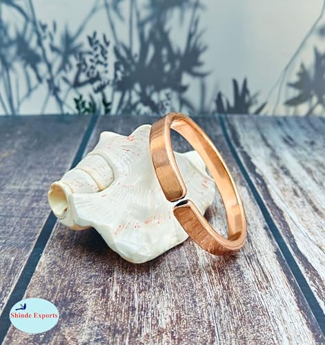 Image of SHINDE EXPORTS Heavy Pure Copper thick Bracelet Bangle Unisex Kada Solid Handmade Cuff for Men & Women