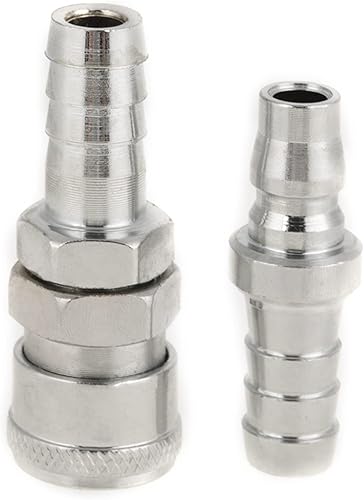 Miniatura 8 de Kit de acoplador y enchufe de aire BSP de 1/2 pulgada, 8 piezas de conexión rápida de manguera de aire, accesorios de manguera de compresor de aire