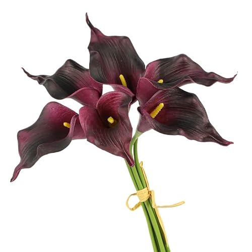HUFFA Realistic Calla Lilies Artificial Flowers - Perfect Wedding Bouquets & Home Decor