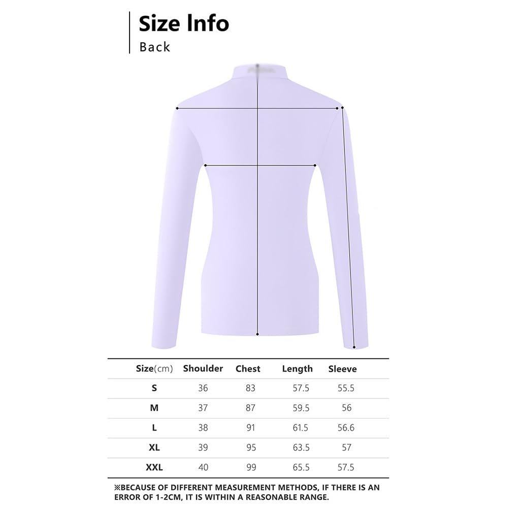 Polos Golf Mujer Dry Fit Manga Larga Tenis Tops Botones Running Workout Athletic Pullover