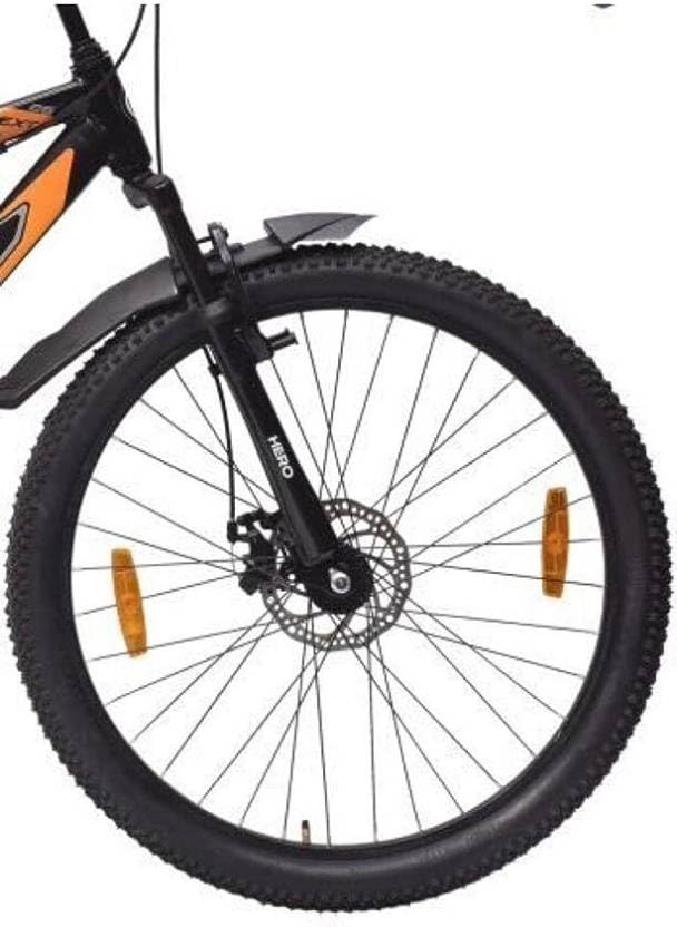 Image of Hero Next 26-inch Mountain Bike with Disc Brakes, Integrated Carrier,Black and Orange, Single Speed