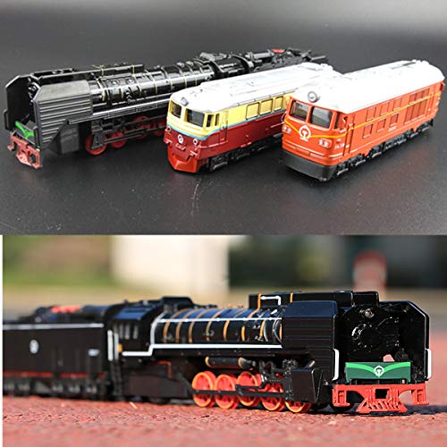 MinYn Locomotive Train Model Toy Pullback Retro Steam Train Magnetic Simulation Die cast Engine Vehicle Set Collection Gift Kids - 4pcs