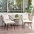 YITAHOME 5-Piece Outdoor Wicker Furniture Set, All-Weather Patio Bistro Set with Footrest, Small Patio Conversation Set for Balcony Outside, Outdoor Chairs with Ottomans and Coffee Table