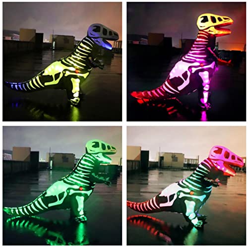 Disfraz inflable de dinosaurio para niños con luces LED miniatura 3