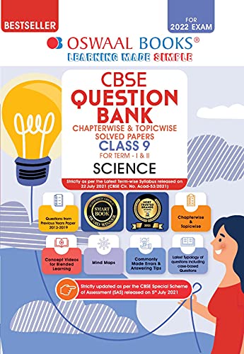 Oswaal CBSE Question Bank Class 9 For Term I II Science Book 