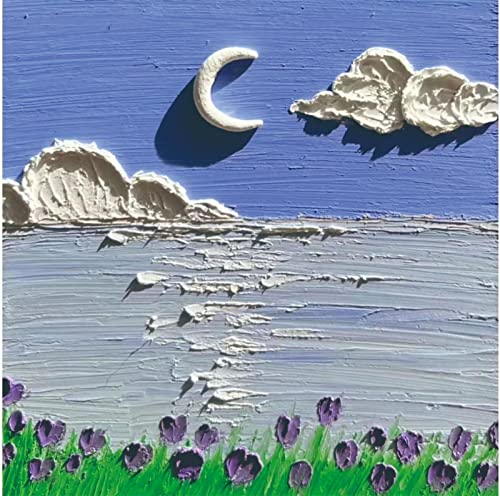 EXQUILEG Kit de peinture texturée 3D paysage avec sable de quartz, peinture à sable pour adultes, peinture acrylique avec cadre intérieur (#1,40 x 40)