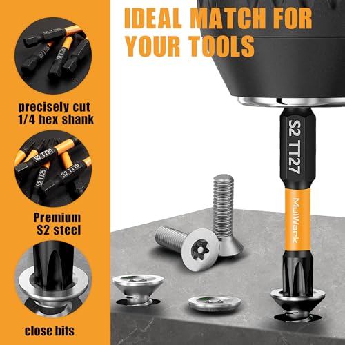 Mulwark MLK-53867 2 Inch Torx Bits 14Pcs T5-Tt40 Torx Socket Set thumb #6