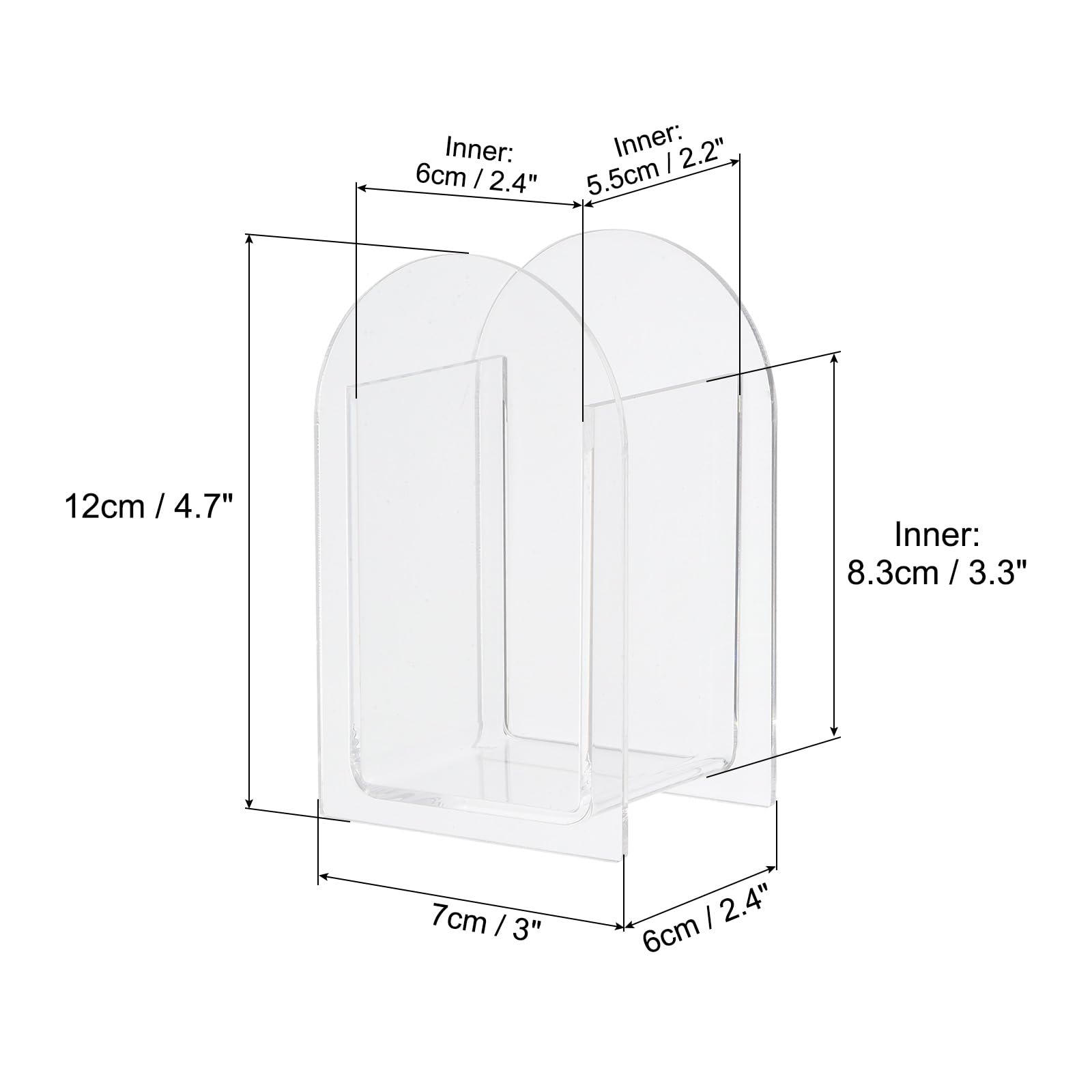 PATIKIL 3x2x5" Acrylic Vase - Image 2
