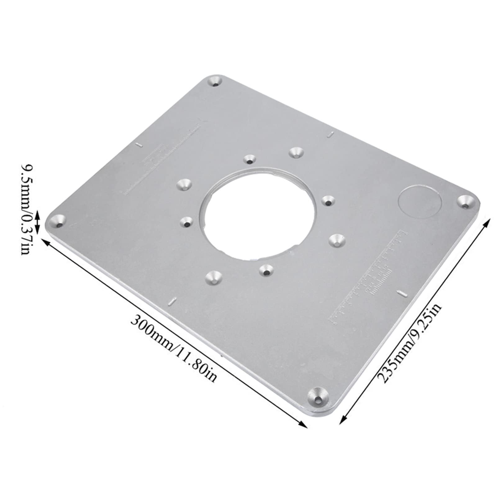 Piastra Per Router Da Tavolo - In Lega Alluminio Con 3 Anelli, Per Fresatrice Legno - Foto 3