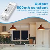 illuburg Transformator LED 500mA stały prąd 8 W - 20 W bez migotania Zasilacz