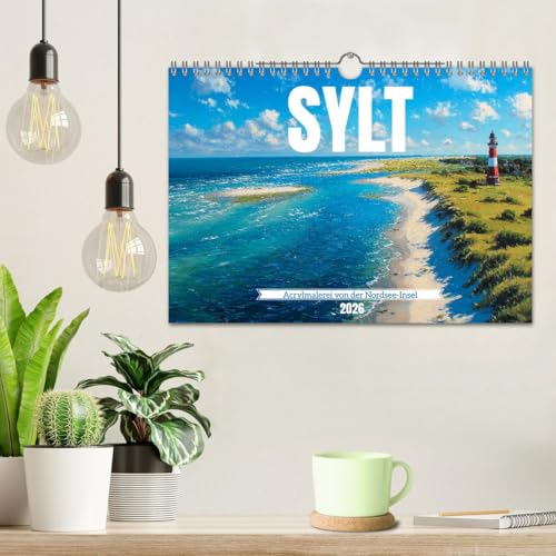 Sylt - Acrylic painting of the North Sea island, US-Version (Wall Calendar 2026 DIN A4 Landscape), CALVENDO 12 Month Wall Calendar - Image 3
