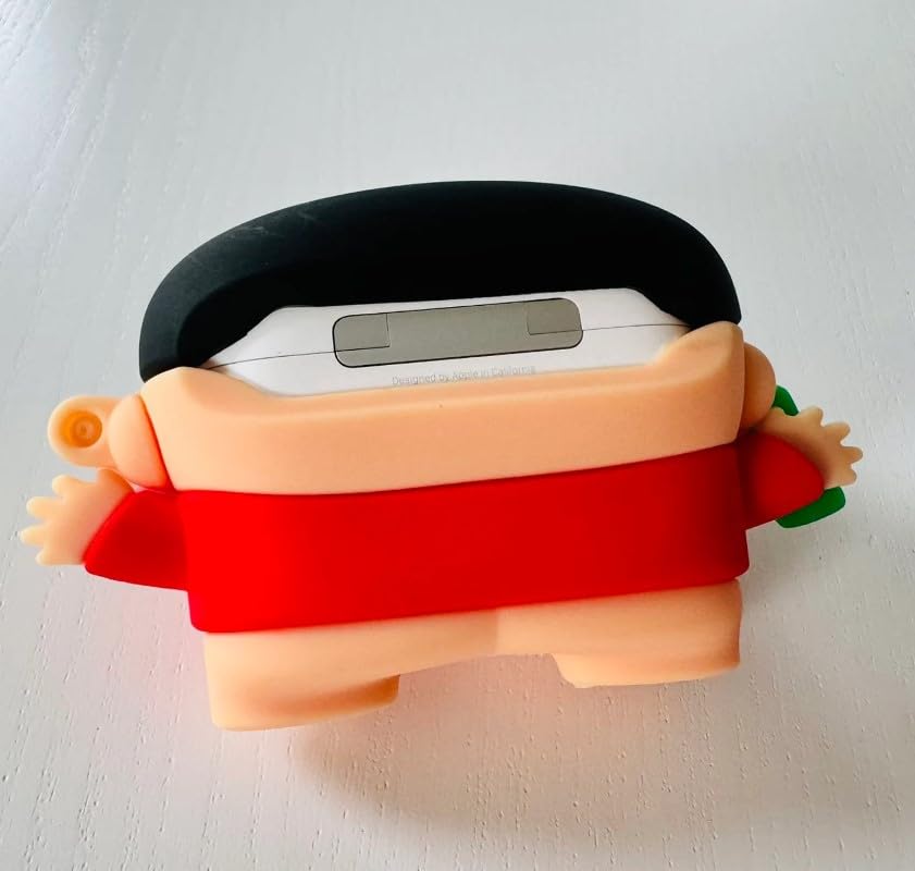 Image of Techmount Compatible with Airpods Pro GEN-2 (2022) Case Cover Silicone Cartoon Character 3D Cover Wtih 360 Protection Airpods Pro 2 Cover Case (NOT for Any Other AIRPODS) (Rich Shinchan)