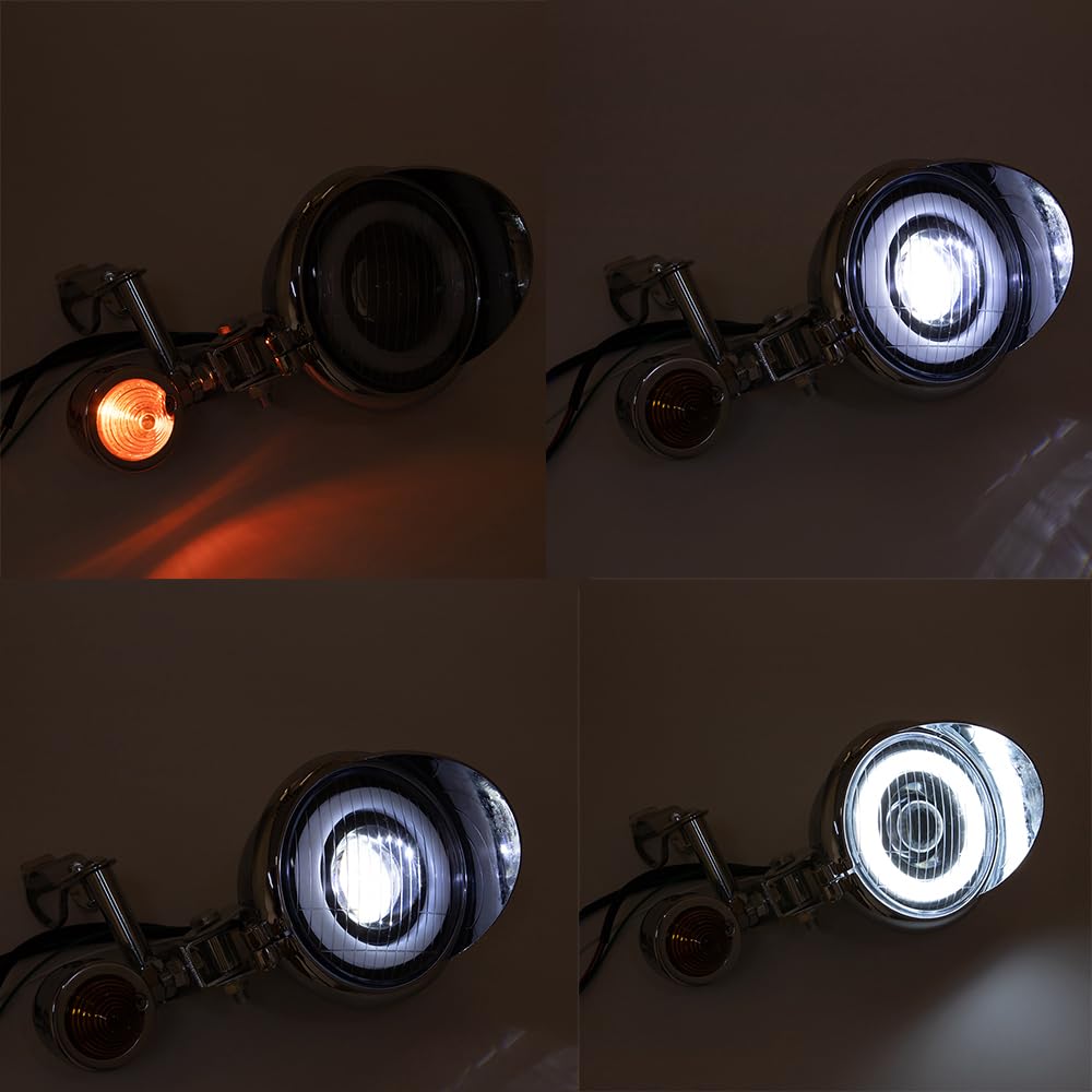 Motocyklowe reflektory przeciwmgielne LED Dodatkowe reflektory motocyklowe z uchwytem IP68 Wodoodporne białe światło dla Touring Road King Choppers Cruiser Custom
