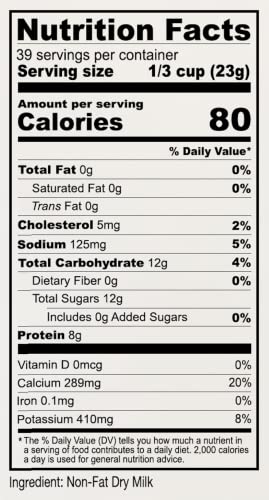 Anthony'S KA-M5T4-1BMT Non Fat Milk Powder, 2 Lb thumb #2