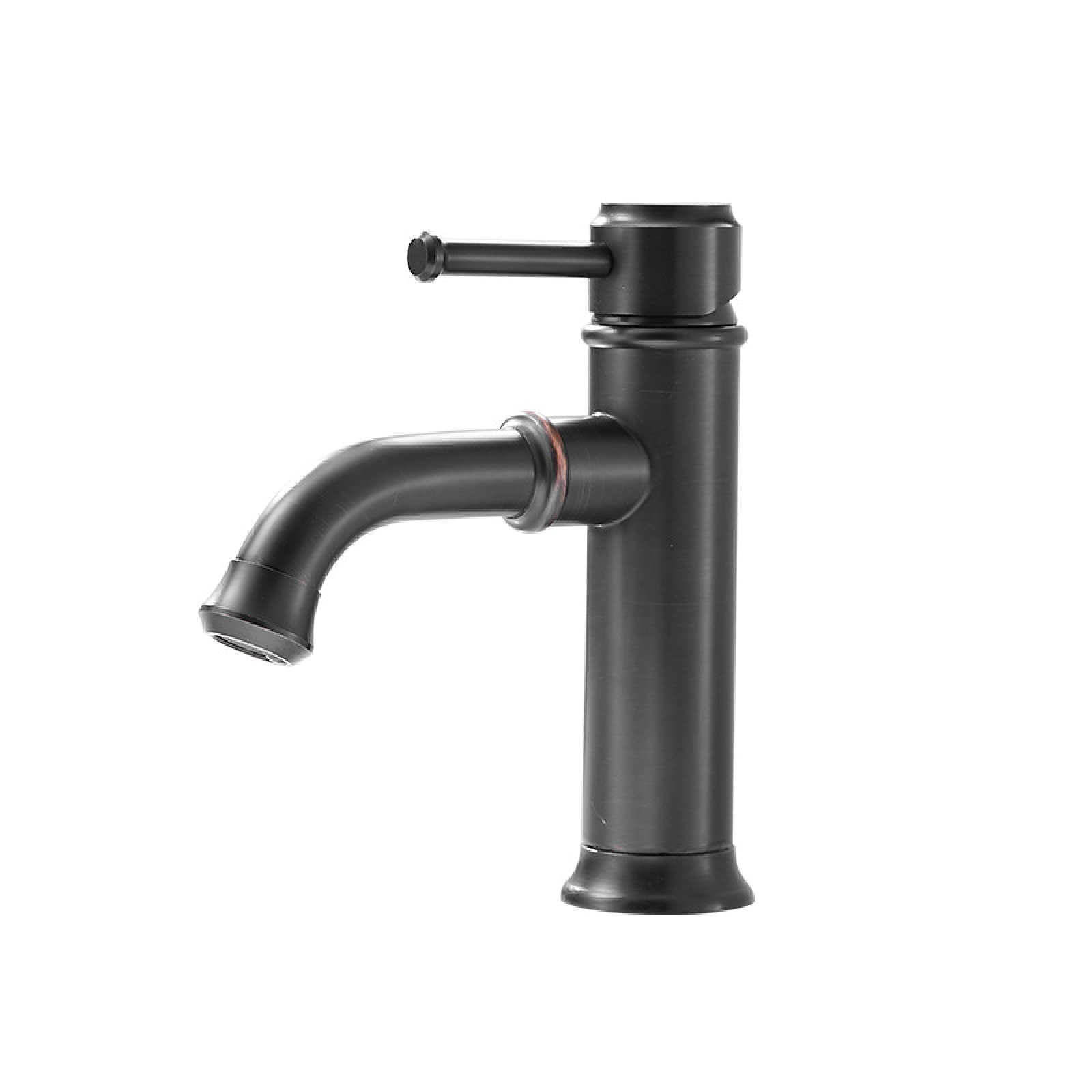 Mitigeur noir antique pour évier de salle de bain au design rétro élégant