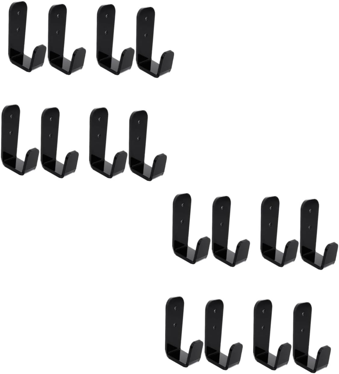 balacoo 8pairs Wall-mounted Rod Racks for Fishing Ski and Hiking Poles Acrylic Holders with Screws for Organizing Hockey Sticks and Golf