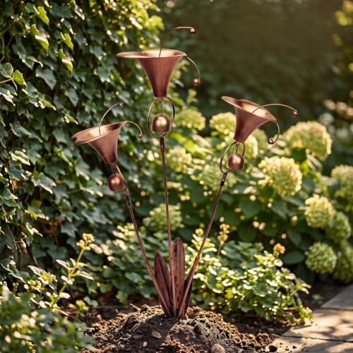 XINGSE Antique Copper Flamed Three Calla Lilies...