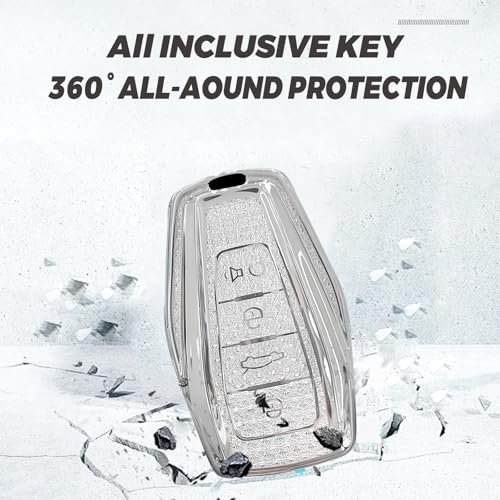 Coque de clé Geely protection anti-choc TPU blanc pour clé - 5