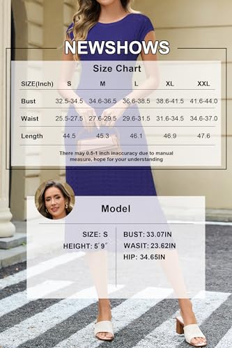 Image of Newshows Women's Hollow Slim Summer Fall Church Work Casual Sweater Dress