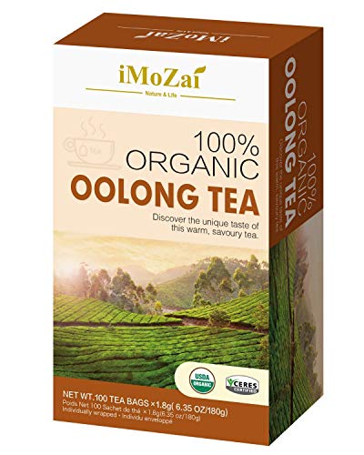 Imozai Organic Oolong Tea Bags 100 Count Individually Wrapped