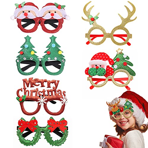 Valnwcin クリスマスメガネ 6個セット クリスマス 飾り物 仮装 クリスマス用品 子供 大人 可愛い プレゼント クリスマス コスチューム