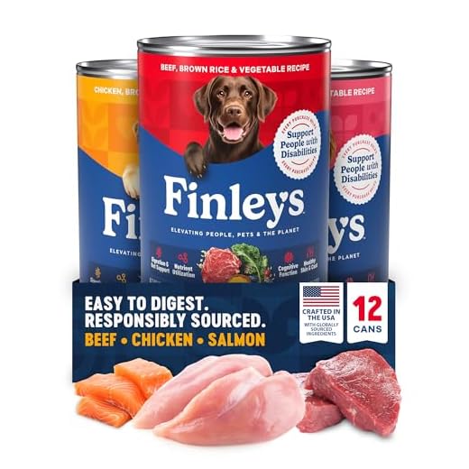 Finley's Wet Dog Food, Variety Pack Chicken, Beef and Salmon Pate Dog Food, Real Ingredients, Canned Topper, 12.5oz, 12 Cans