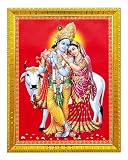 Koshtak Radha Krishna mit Kuh & Bansuri/Krishna Radha 