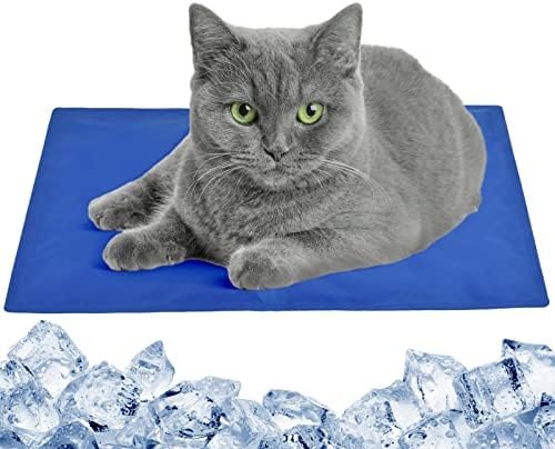 Summer Pet Cooling Mat,20"x 16" Cooling Pad for Cats and Small/Medium Dogs,Pressure Activated Cat Cooling Mat, Non-Toxic Self Cooling Gel -No Water or Refrigeration Needed