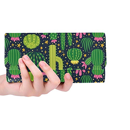 Preisvergleich Produktbild Einzigartige Verschiedene Kaktus-helle Frauen-dreifachgefaltete Mappen-Lange Geldbeutel-Kreditkarte-Halter-Fall-Ha...