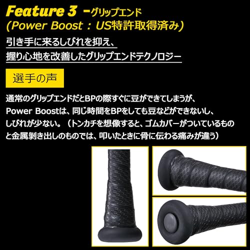 EASTON(イーストン) 野球 高校 硬式用 金属製 bat バット EKS3BM-V BLACK MAGIC ブラック マジック ALX100 ブラック 33.5インチ(85cm) 直径φ2 ½ インチ (64mm)重さ 900g以上 バランス (AB +/- 0)新基準 4枚目