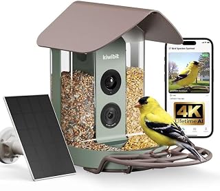 Kiwibit Smart Bird Feeder with 4K AI Camera Solar Powered, No Subscription