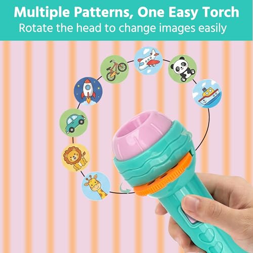 Image of Electric Projection Torch for Kids - Safe, Durable & Educational Toy Flashlight with Bright Images, Rounded Edges & Interactive Skill-Building Play - Ages 3 to 6