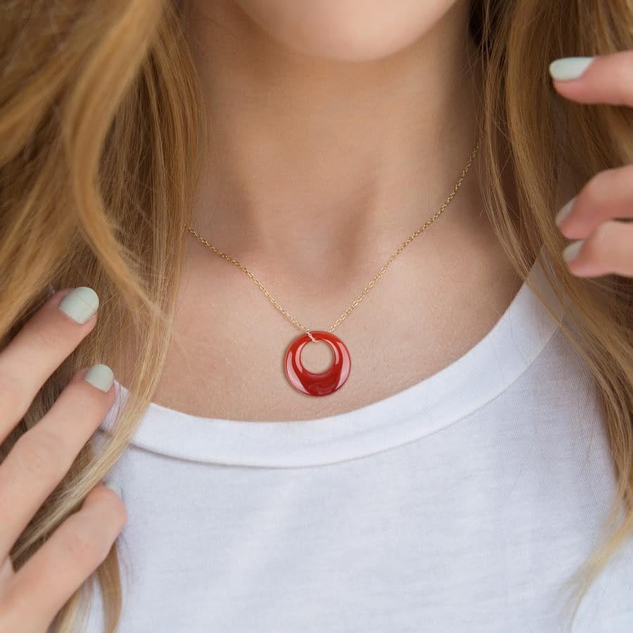 COAI Boho Fashion Circle Healing Crystal Necklace - Image 3