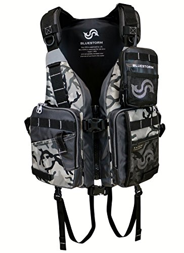 Bluestorm(ブルーストーム) ルアーゲーム用 ライフジャケット シノビ BSJ-26RS グレイリーフカモ