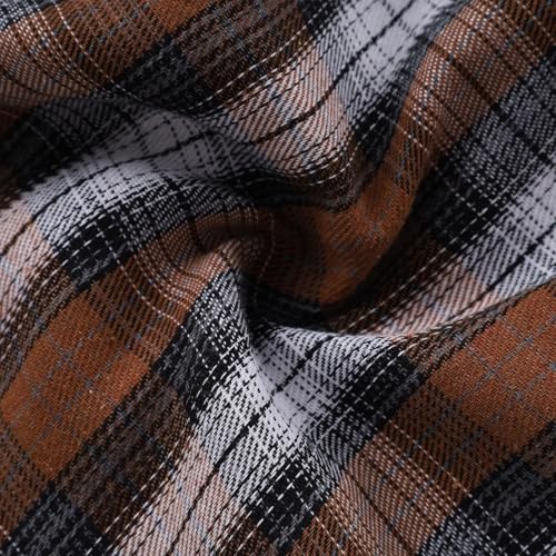 RTTUIOP Jacket For Men Men'S Hoodies Winter Casual Long Sleeve Work Plaid Hooded Coats Loose Warm Button Down Hoodies3