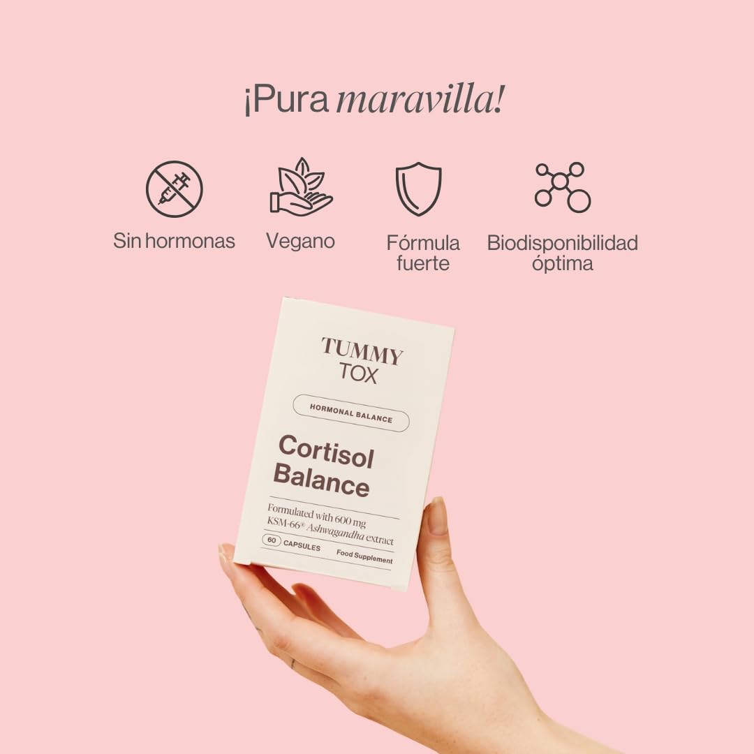 Cortisol Balance con Ashwagandha KSM 66 600 mg, Rhodiola Rosea y Magnesio