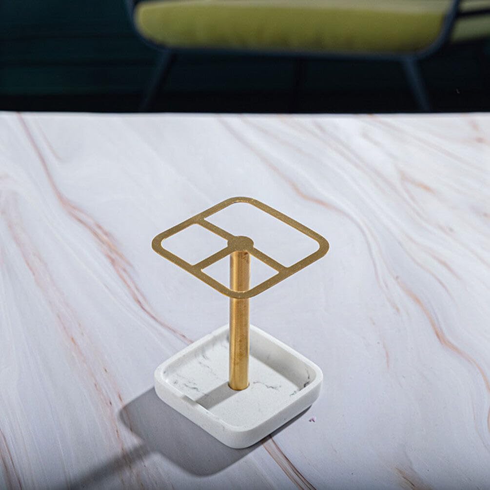 Porta Spazzolini Elettrico da Appoggio in Acciaio Inox 304 Oro | Design Multifunzione, Bordi Arrotondati, Struttura Stabile in Resina, 1 Pezzo