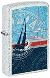 Zippo Sturmfeuerzeug - Nautical Sailboat, Glacier, Color Image - Nachfüllbar - Wiederverwendbar - Windfestes Design - Geschenkbox - Made in USA