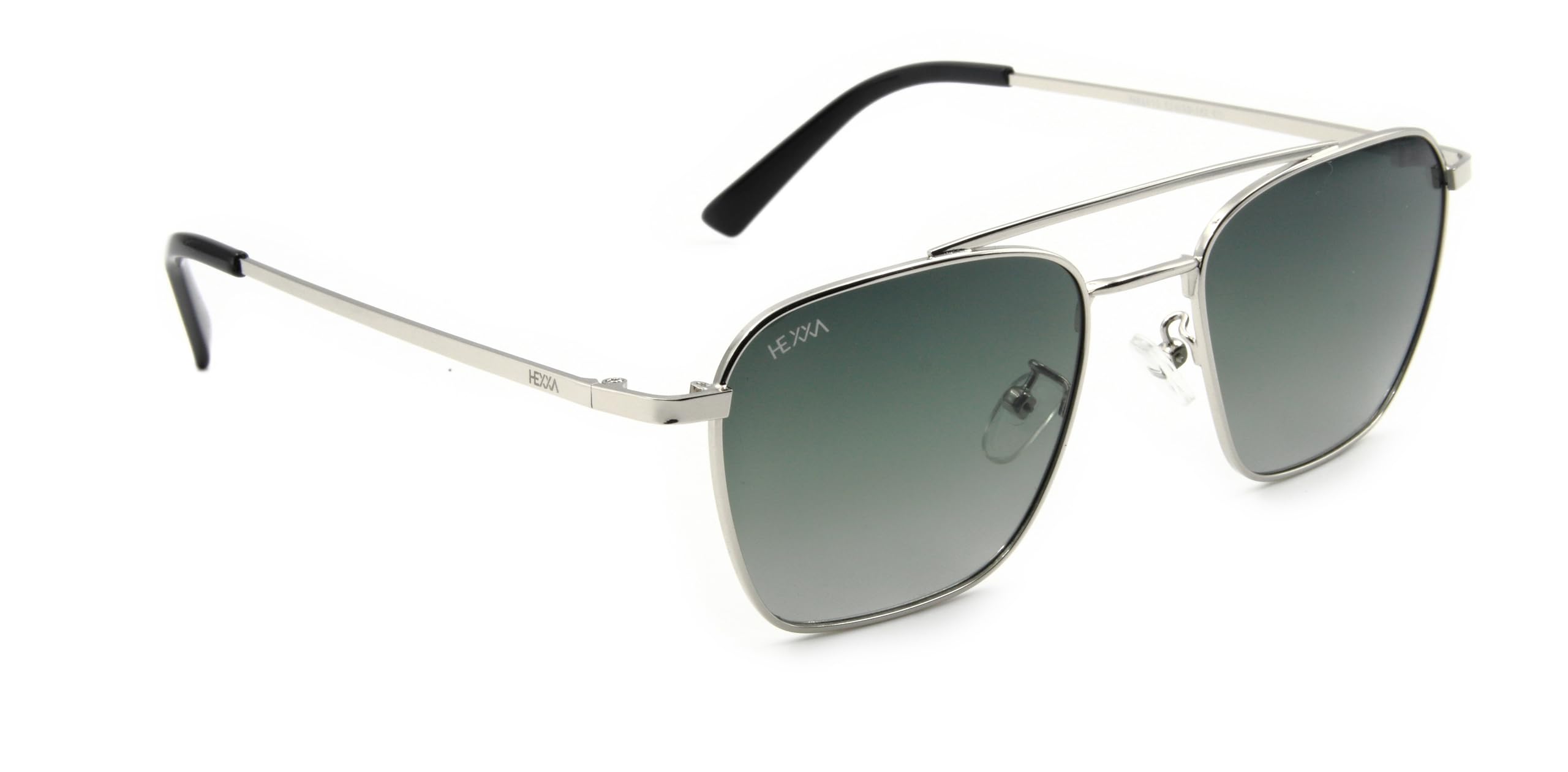 HEXXA Signature Rectangular Sunglass For Men And Women UV Protection || Stylish Sun Glasses for Men Women with Storage Box Glasses Cloth Pack of 1 (8815).