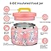 JXXM 8 Oz Thermo Food Jar for Hot & Cold Food for Kids, Insulated Lunch Containers Hot Food Jar,Leak-Proof Vacuum Stainless Steel Wide Mouth Lunch Soup Thermo for School (PINK-Unicorn)
