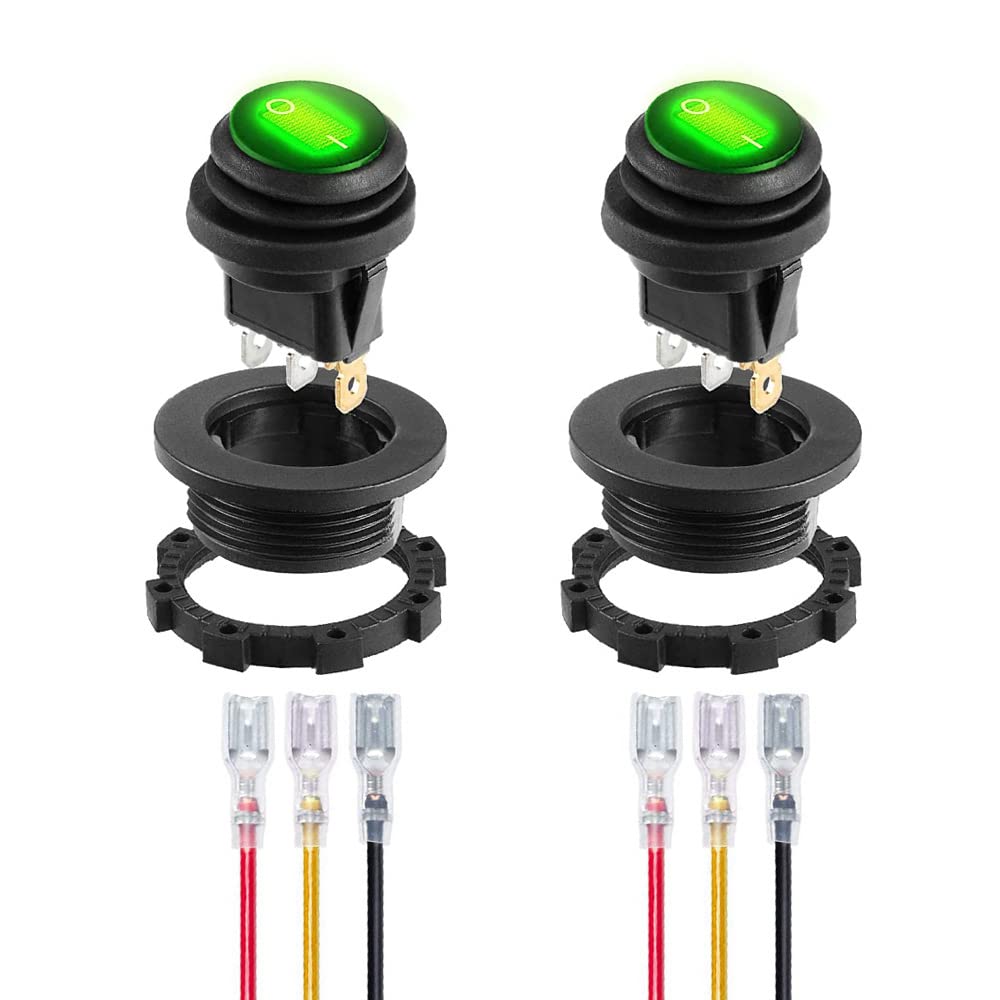 JZK 4 STKS 12 V 35A Tuimelschakelaar met LED Indicator, 4-Pin 2 Positie DPST ON OFF Schakelaar voor Auto Vrachtwagen Motorfiets Boot, mistlamp tuimelschakelaar, Rood Geel Blauw Groen JZK 4 STKS 12 V 35A Tuimelschakelaar met LED Indicator, 4-Pin 2 Positie DPST ON OFF Schakelaar voor Auto Vrachtwagen Motorfiets Boot, mistlamp tuimelschakelaar, Rood Geel Blauw Groen