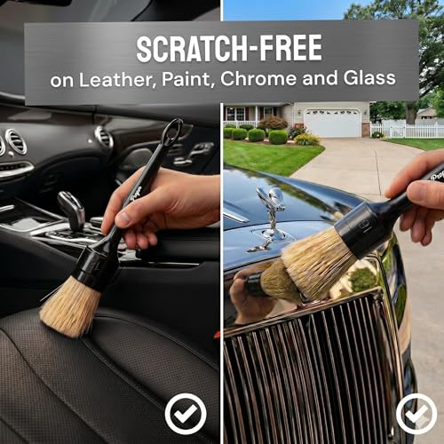 3-Pack Ultra Soft Boars Hair Brushes