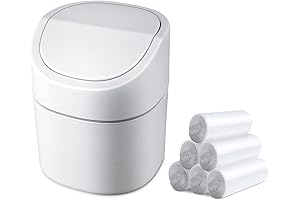 Table Top Trash Can, Mini Desk Trash Can with Lid with Trash...