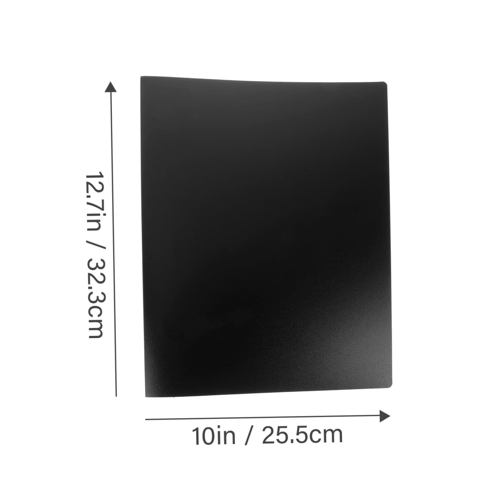 Veemoon Elegant Black A4 File Folder 4 Pockets Organizer for Sheets Document Binder for Home School Office