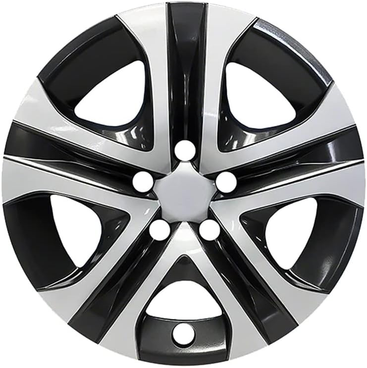 Fuel Rider 17 inch Silver & Black ABS Hubcap Wheel Covers Compatible with 2013-2018 Toyota Rav4 (Set of 4) Wheelcovers for 17 inch Standard Steel Wheels- Auto Tire Cover Replacement Exterior Cap Cover