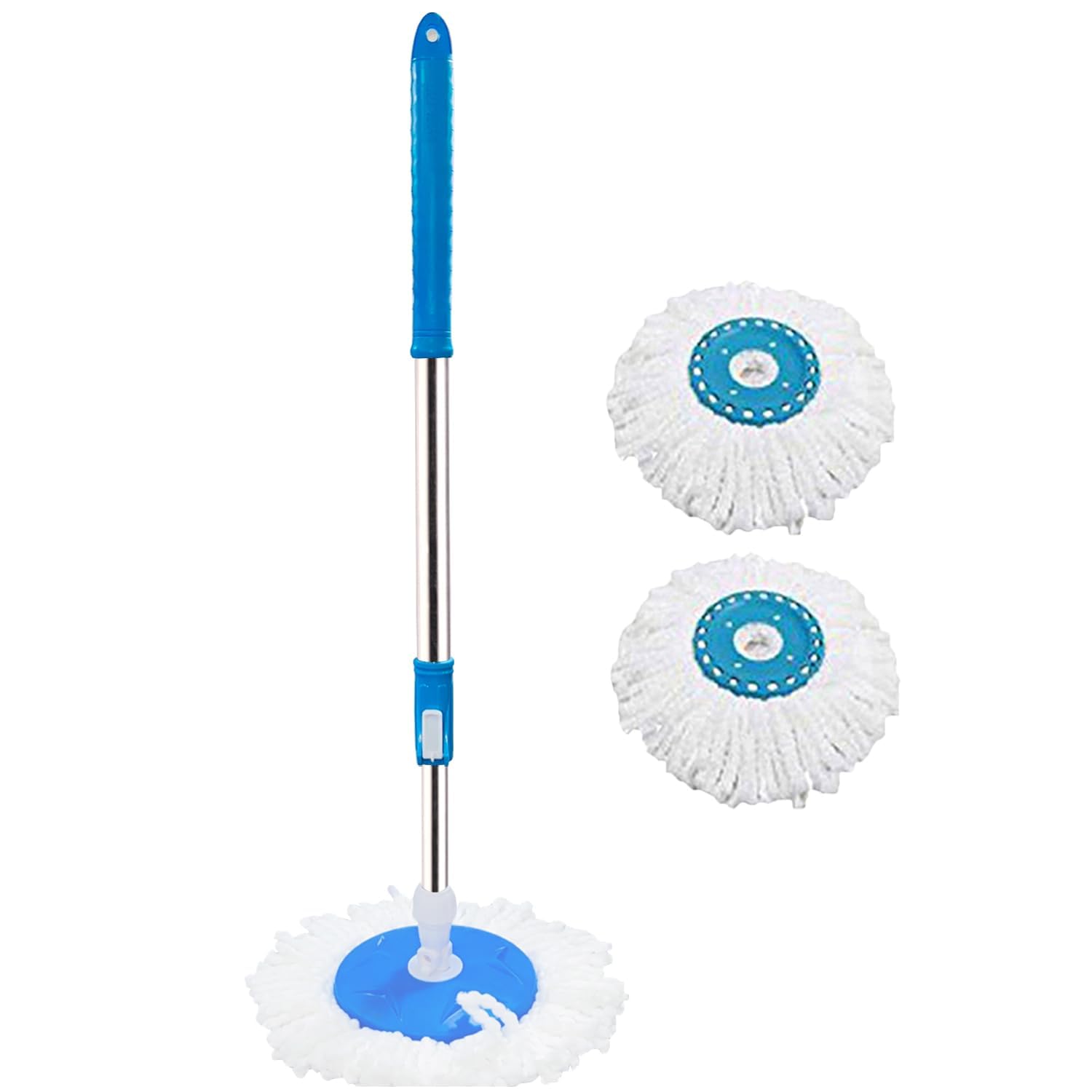 360° Spin Cleaning Mop Stainless Steel Rod Handle Stick Set with only 2 Refills ( 3 Months Warranty ) Blue (B0CZDXDWM9) Amazon Price History, Amazon Price Tracker