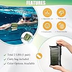 Ankle Weights for Women Wrist Weights Set of 2 (1 lb/2 lbs Each) Adjustable Arm Leg Weight for Womens Men Suitable for Walking Swimming Running Pilates Yoga Gym - Image 3